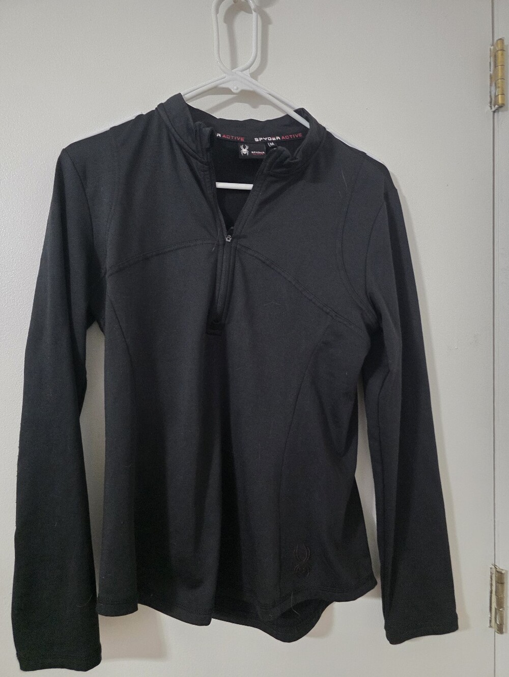 Spyder Black Women's Quarter-Zip Active Sweater
